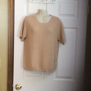 Women's Tan Short Sleeve Top NWT